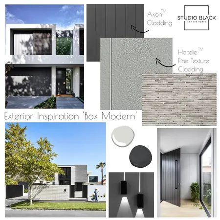 Exterior Inspiration Box Modern Interior Design Mood Board by Studio Black Interiors on Style Sourcebook