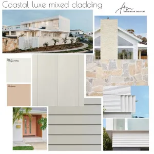 Coastal Luxe Mixed Cladding Facade Interior Design Mood Board by AM Interior Design on Style Sourcebook