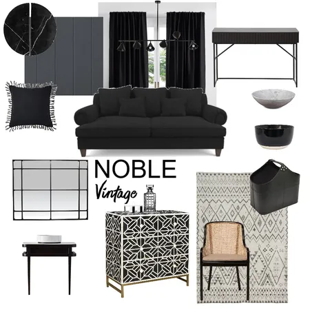 moody blacks Interior Design Mood Board by lauriexxoo on Style Sourcebook
