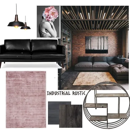 Industrial rustic living room Interior Design Mood Board by anuja.singh894 on Style Sourcebook