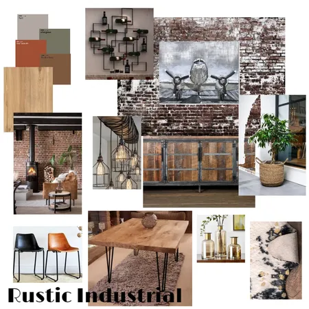 Rustic Industrial Interior Design Mood Board by Sumara du Preez on Style Sourcebook