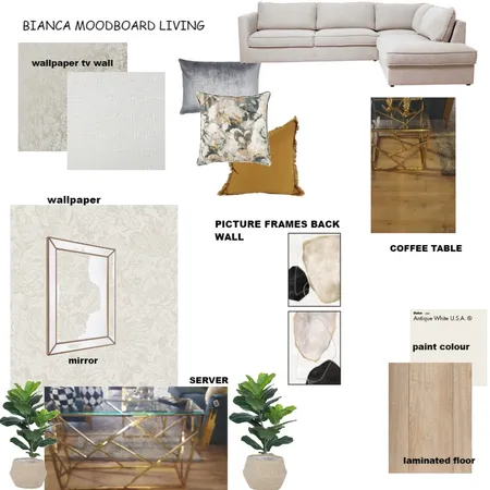 bianca living room OPTION 2 Interior Design Mood Board by DECOR wALLPAPERS AND INTERIORS on Style Sourcebook