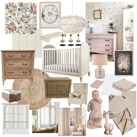 Girls nursery Interior Design Mood Board by KirstyT on Style Sourcebook