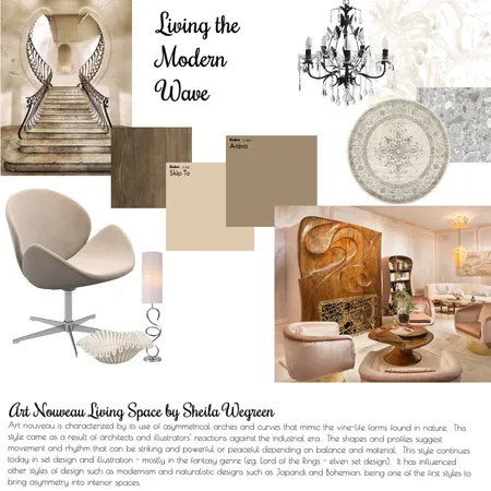 Art Nouveau Interior Design Mood Board by S. Wegreen on Style Sourcebook
