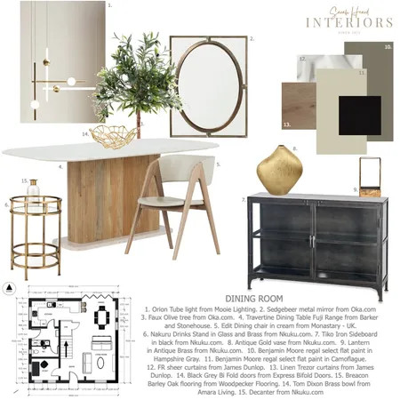 Sarah Heard Interiors - Dining Interior Design Mood Board by sarahkheard on Style Sourcebook