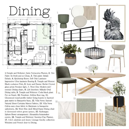 Dining room Interior Design Mood Board by Truscott Interiors on Style Sourcebook