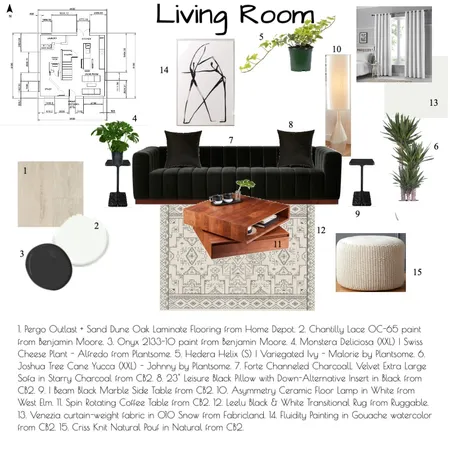 Sample Board 2 - Living Room Interior Design Mood Board by Simply Preeti on Style Sourcebook