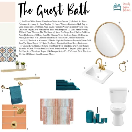 IDI Guest Bathroom Interior Design Mood Board by Beverly Ladson on Style Sourcebook