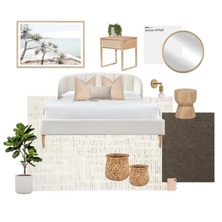 Earthy Coastal Bedroom Interior Design Mood Board by Hails11 on Style Sourcebook