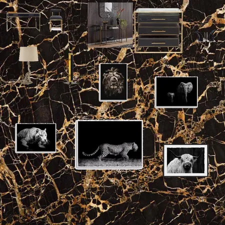 gold and black animals Interior Design Mood Board by Enzo on Style Sourcebook
