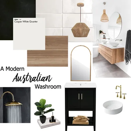 Modern Australian Washroom Interior Design Mood Board by TorrieBee on Style Sourcebook