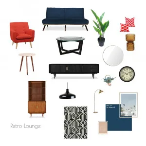 Retro Lounge Interior Design Mood Board by saritavann on Style Sourcebook