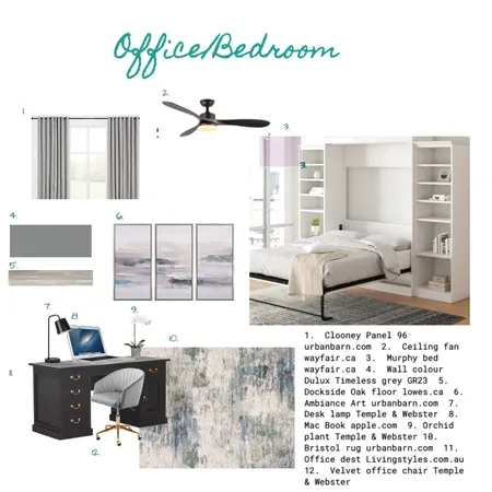 Bedroom/Office Interior Design Mood Board by JackieHunt on Style Sourcebook