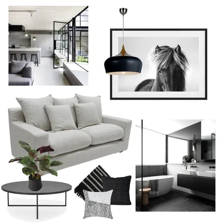 Contemporary Achromatic Interior Design Mood Board by Kyra Smith on Style Sourcebook