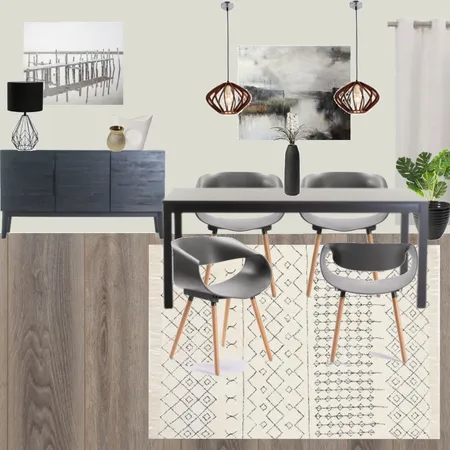 D12 - DINING ROOM - MODERN - BLACK & WHITE Interior Design Mood Board by Taryn on Style Sourcebook