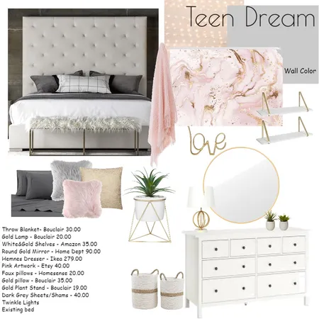Teen Dream Interior Design Mood Board by R2 Design Elements on Style Sourcebook