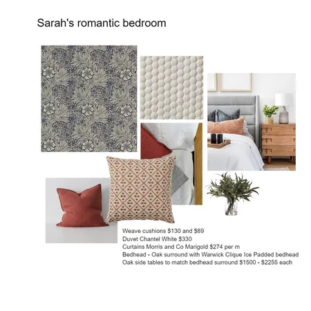 Sarah's romantic bedroom 2 Interior Design Mood Board by AndreaMoore on Style Sourcebook