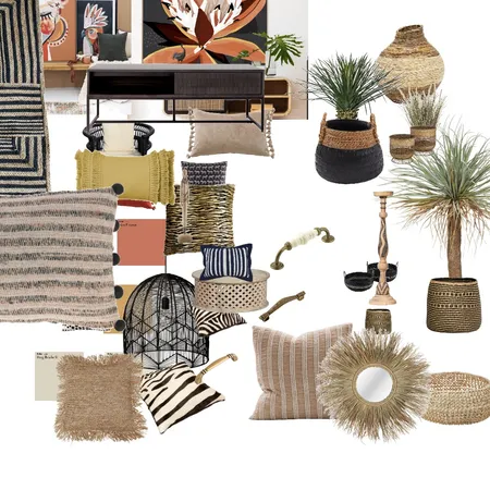 Contemporary African Eclectic Interior Design Mood Board by Chamelee on Style Sourcebook