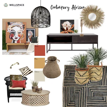 Contemporary African Eclectic Interior Design Mood Board by Chamelee on Style Sourcebook