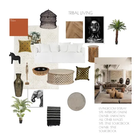 TRIBAL LIVING Interior Design Mood Board by THALIA CASTILLON on Style Sourcebook