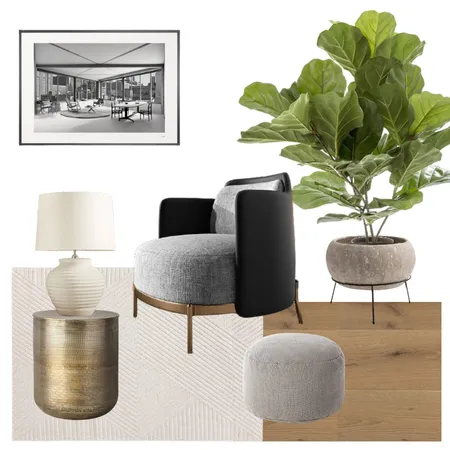 Modern Reading Nook Interior Design Mood Board by Cinnamon Space Designs on Style Sourcebook