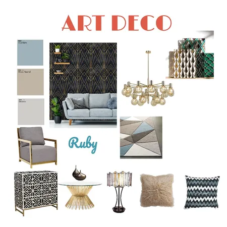 art deco Interior Design Mood Board by Designer Ruby on Style Sourcebook
