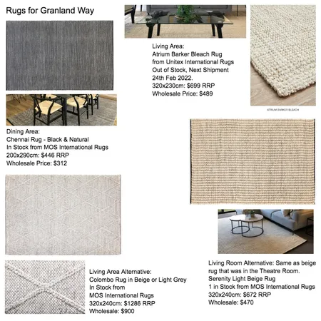 Rugs for Granland Way Interior Design Mood Board by smuk.propertystyling on Style Sourcebook