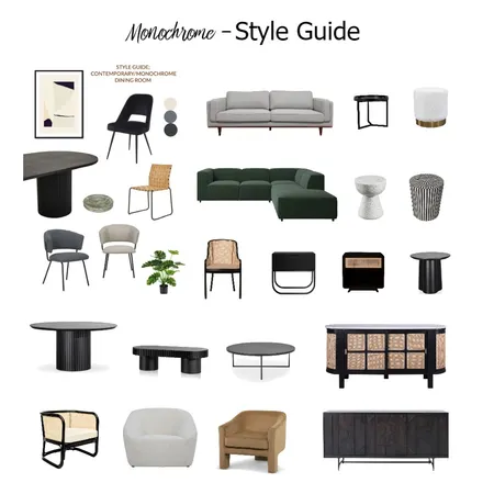Monochrome Interior Design Mood Board by msmbates on Style Sourcebook