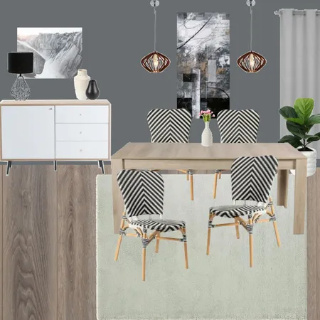D18 - DINING ROOM - MODERN - WHITE &PLUC BLACK) Interior Design Mood Board by Taryn on Style Sourcebook