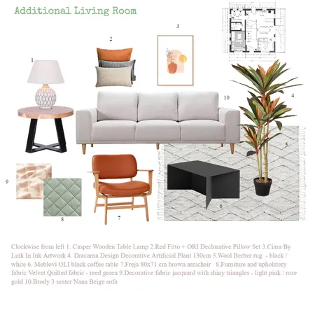 Sample Board Living Room Interior Design Mood Board by CozzyReflections on Style Sourcebook