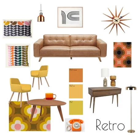 Retro Vibes Interior Design Mood Board by Designlust on Style Sourcebook