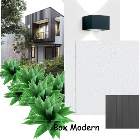 Box Modern James Hardie Fine Rendering Interior Design Mood Board by Viki on Style Sourcebook