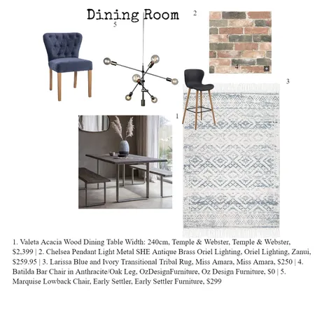 Dining Room new Interior Design Mood Board by Dona j Designs on Style Sourcebook
