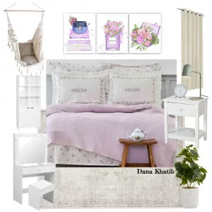 purple teen bedroom Interior Design Mood Board by DanaKhatib on Style Sourcebook