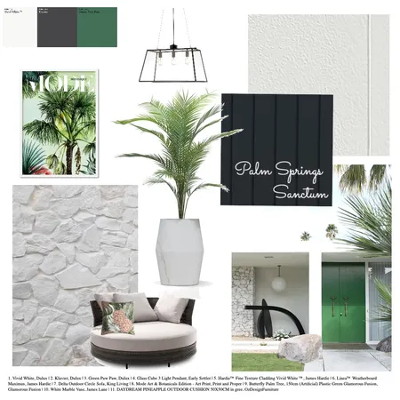 Palm Springs Sanctum Interior Design Mood Board by gemcnally@gmail.com on Style Sourcebook