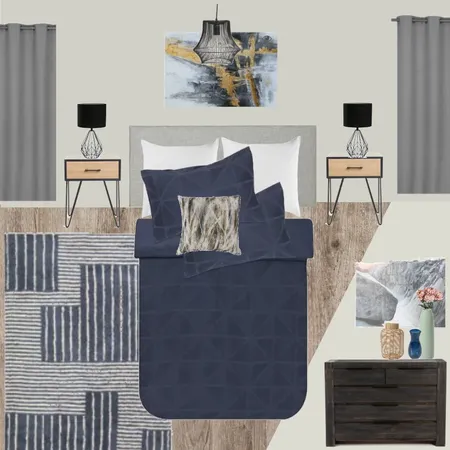 B3 - BEDROOM - MODERN - BLUE Interior Design Mood Board by Taryn on Style Sourcebook