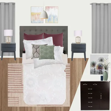 B4 - BEDROOM - MODERN - PINK & GREY Interior Design Mood Board by Taryn on Style Sourcebook