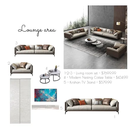 L100 Lounge area Mu6 - 172 Wentworth dr, Halifax Interior Design Mood Board by Andrea Design on Style Sourcebook