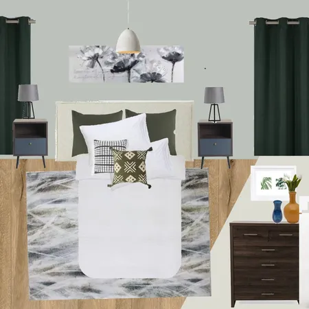 B5 - BEDROOM - MODERN - GREEN Interior Design Mood Board by Taryn on Style Sourcebook