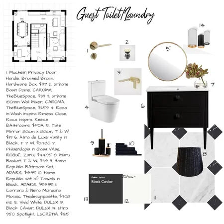 Powder room/Laundry Interior Design Mood Board by Anna Eykhorn on Style Sourcebook