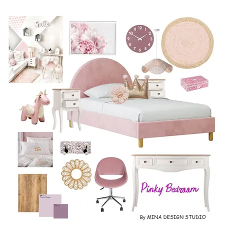 PINKY BEDROOM STYLE Interior Design Mood Board by MINA DESIGN STUDIO on Style Sourcebook
