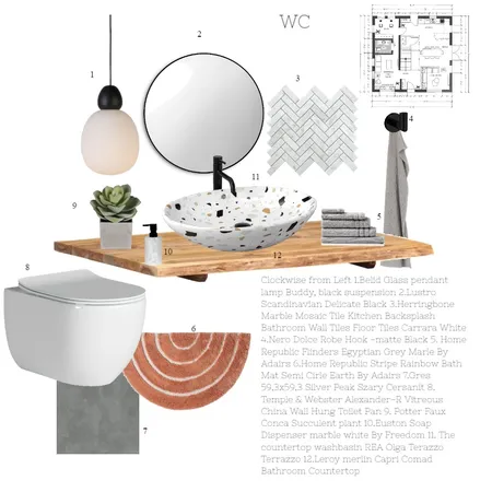 Sample Board WC Interior Design Mood Board by CozzyReflections on Style Sourcebook