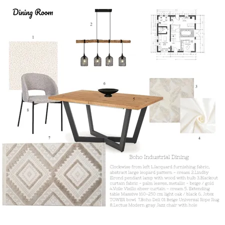 Sample Board 0 Boho Industrial Interior Design Mood Board by CozzyReflections on Style Sourcebook