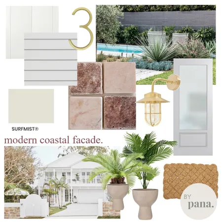 Modern Coastal Facade Interior Design Mood Board by @by_pana on Style Sourcebook