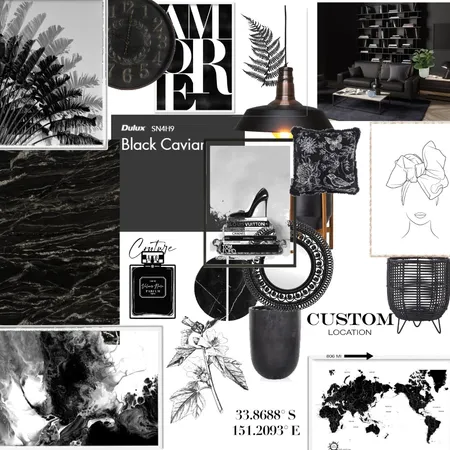 Black aesthetic Interior Design Mood Board by rey on Style Sourcebook