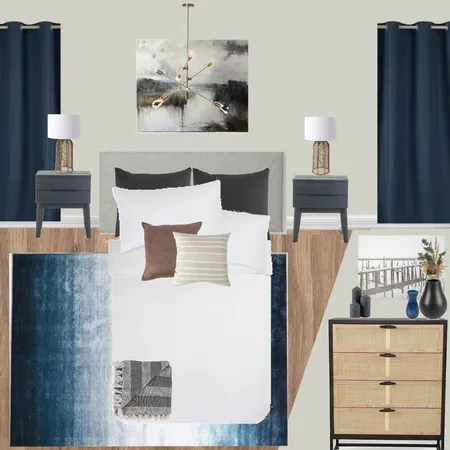 B10 - BEDROOM - CONTEMPORARY BLUE Interior Design Mood Board by Taryn on Style Sourcebook
