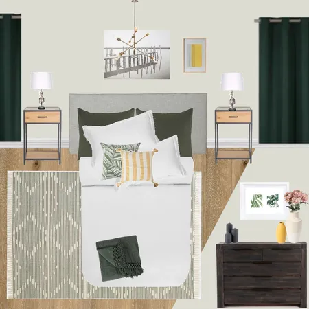 B11 - BEDROOM - CONTEMPORARY GREEN Interior Design Mood Board by Taryn on Style Sourcebook