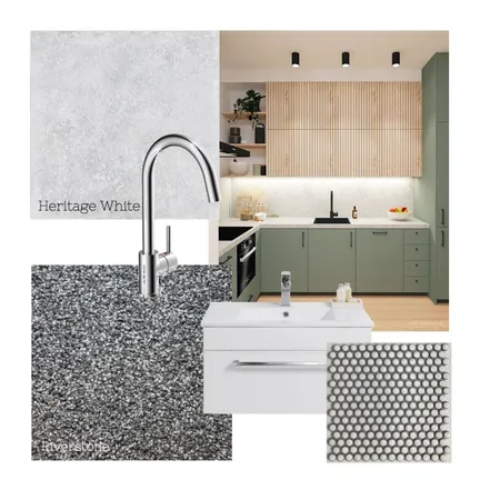 Kitchen - greys and greens Interior Design Mood Board by Krystal Fraser on Style Sourcebook