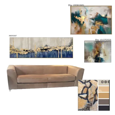 Living room etsy wall art blue Interior Design Mood Board by genief2 on Style Sourcebook