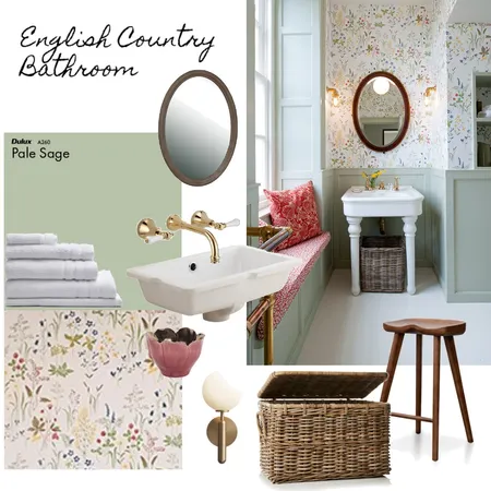 English Country Bathroom Interior Design Mood Board by Marisa Cetinich Venter on Style Sourcebook